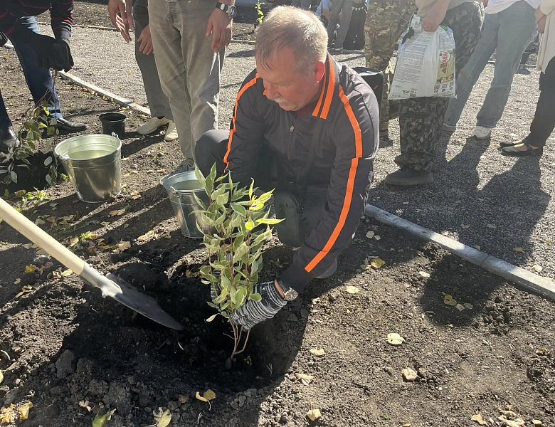 На улице Весенней прошла акция по озеленению.